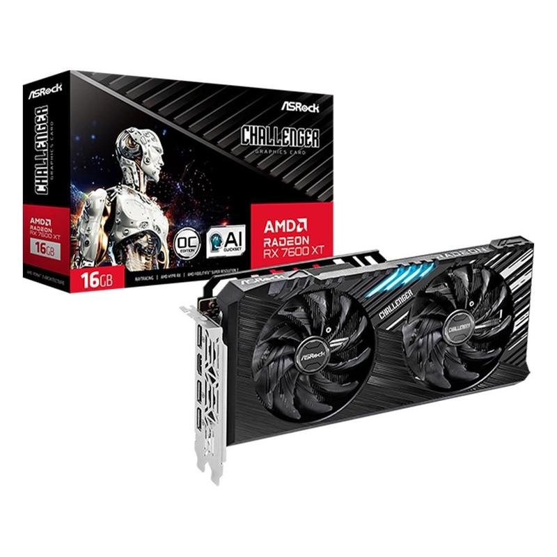 Placa de Vídeo AsRock Radeon RX 7600 XT Challenger 16GB OC